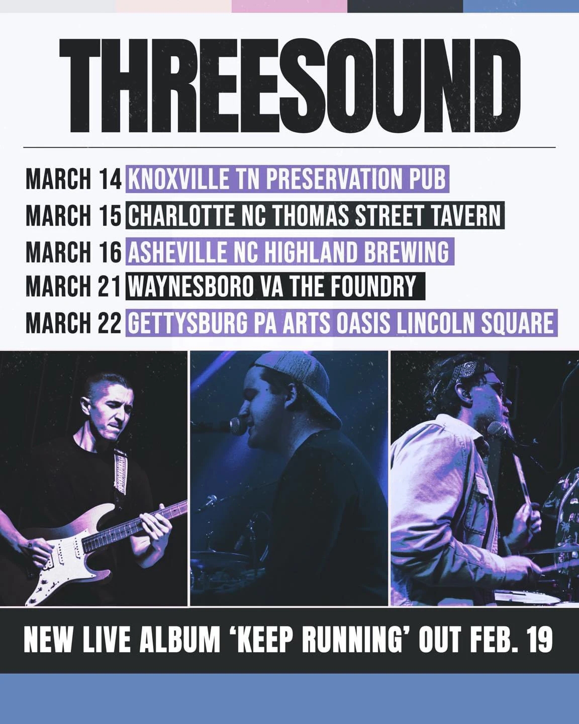 Threesound at The Foundry - Calendar Of Events