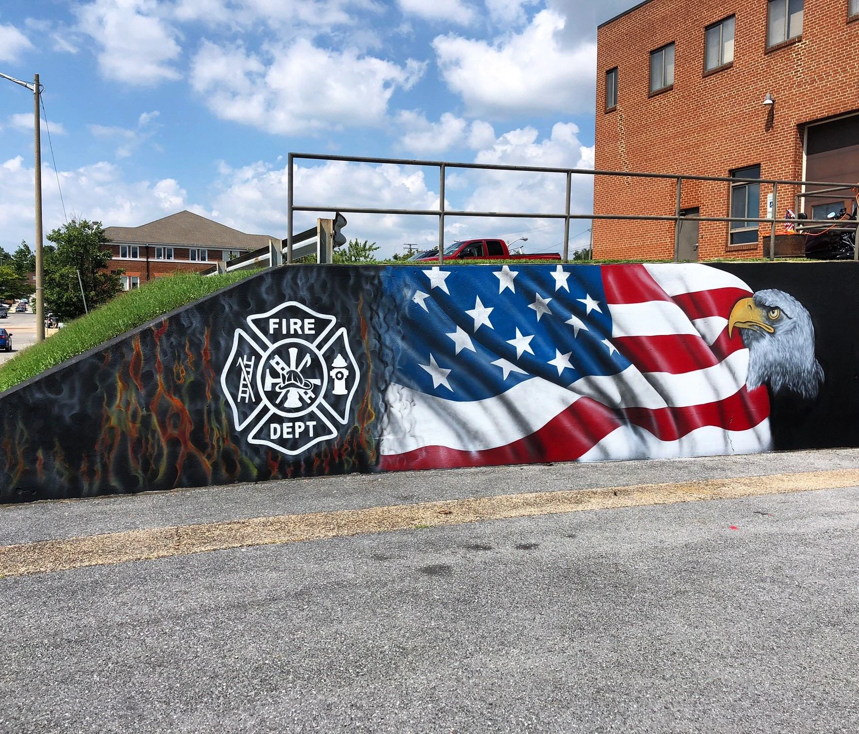 Firefighter Tribute Mural by David Wayne - See & Do - Street Art