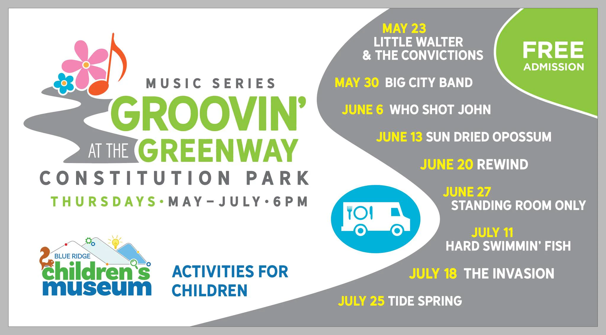 Groovin' at the Greenway! - Calendar Of Events